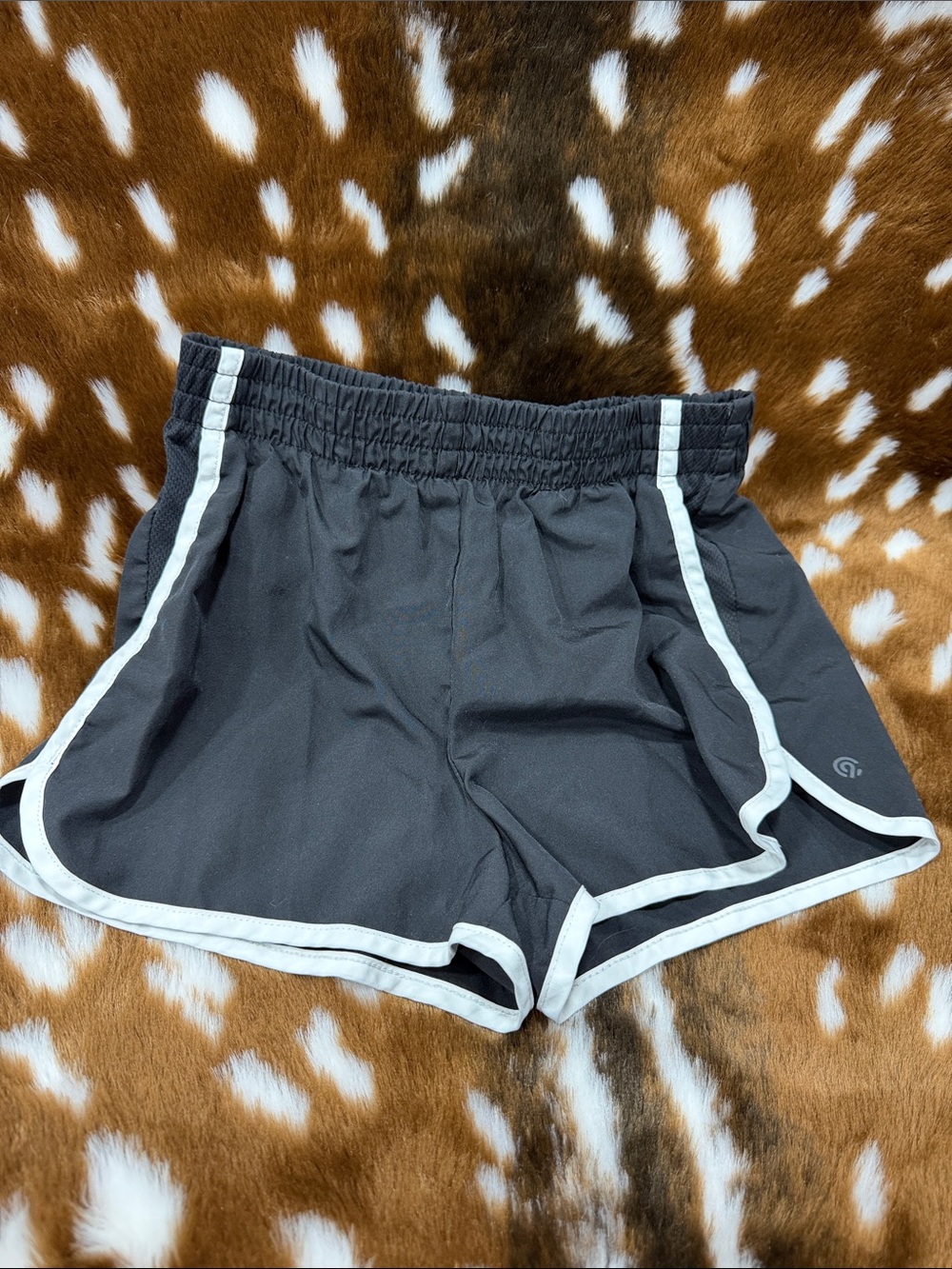 Champion Black Shorts with White Trim - Kids Athletic Shorts